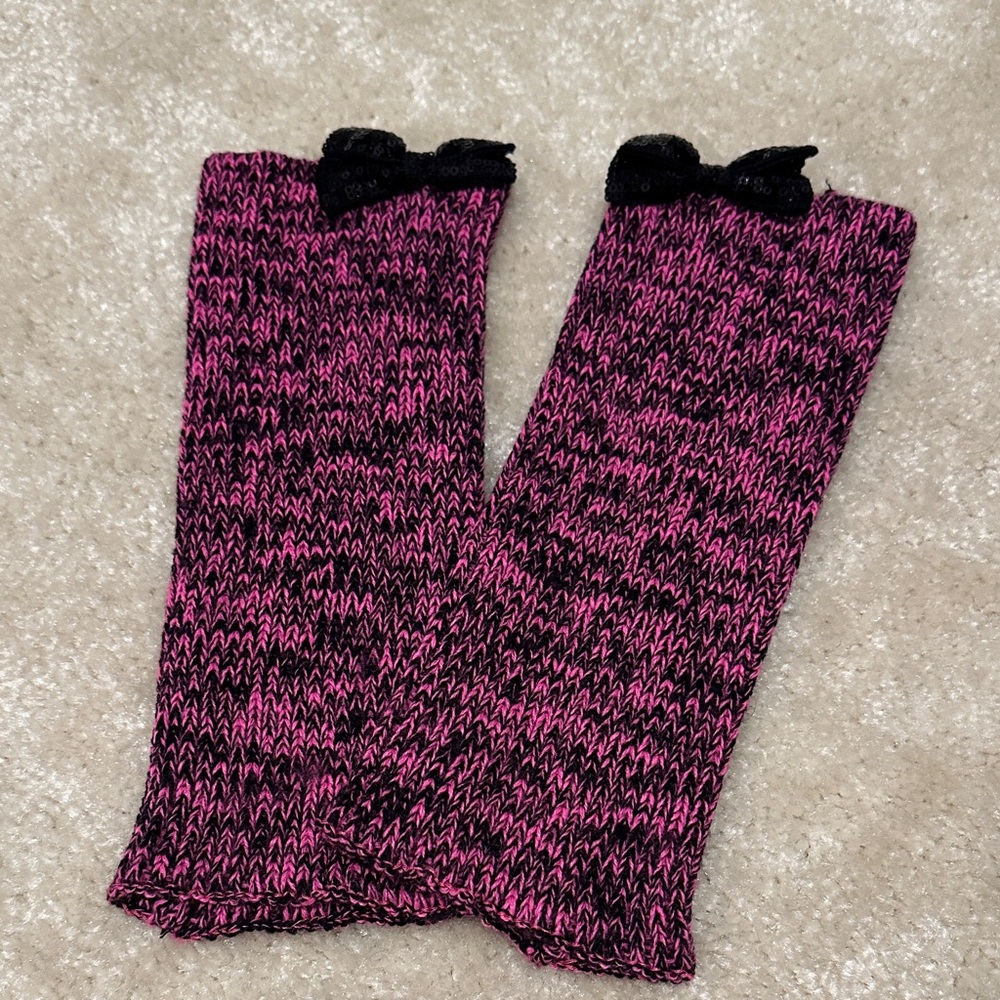 Pink and Black Leg Warmers